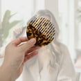 thumbnail image 4 of Unique Bargains 1 Pc Convenient Round Hair Comb Tortoiseshell Color Acetate Sheet, 4 of 6