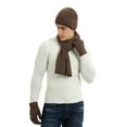 thumbnail image 3 of Aoochasliy Winter Scarfs Three Pieces of Warm Autumn and Winter Suit Mixed Color Knitted Woolen Thick Hats, Scarves and Gloves, 3 of 8