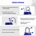 thumbnail image 2 of 2PCS Blue code lock, used for waterproof padlock of 4-position outdoor lockers, suitable for schools, gymnasiums, sports venues, fences, tool boxes, gates, boxes, outdoor and buckle storage., 2 of 5