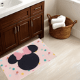 thumbnail image 6 of Disney Minnie Mouse Bath Rug, Plush Polyester, Pink Polka Dots, 20 x 30 inches Bathroom Mat, 6 of 8