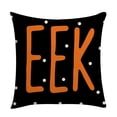 thumbnail image 1 of Halloween Striped Linen Pillow Cover Halloween Patterns Soft Durable Machine Washable for Home Living Room Sofa Decoration, 1 of 4