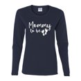 thumbnail image 2 of Wild Bobby, Mommy to Be Pregnancy Reveal Gift Parents to Be, Pop Culture, Women Graphic Long Sleeve Tee, Navy, XX-Large, 2 of 3
