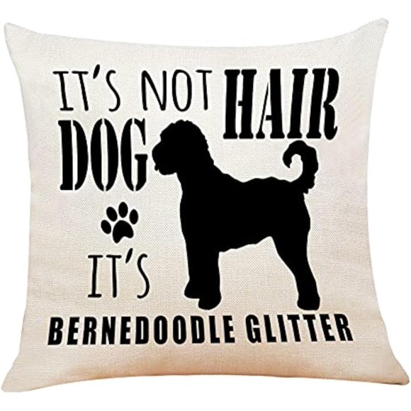 shiyou-Bernedoodle Linen Pillow Covers, Bernedoodle Gifts, 18x18 Decorative Dog Pillow Cover, Bernedoodle Gifts for Bernedoodle Lovers, Bernedoodle Decor
