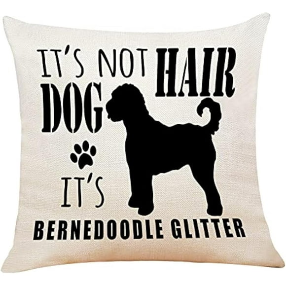 shiyou-Bernedoodle Linen Pillow Covers, Bernedoodle Gifts, 18x18 Decorative Dog Pillow Cover, Bernedoodle Gifts for Bernedoodle Lovers, Bernedoodle Decor