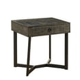 thumbnail image 1 of 1 Tiroir Table d'Appoint en Bois avec Support de Cadre en Métal, Marron, 1 of 2