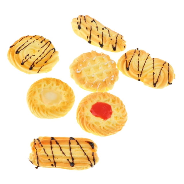 yuksok Artificial Biscuit Simulation Chocolate Cookies Simulation Food Diy Material - Yellow Biscuit