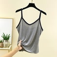 thumbnail image 2 of Yubnlvae Adjustable Shelf Bra Tank Tops - Women's Yoga & Workout Camisoles (Seamless Layering, Padded Support) Gray 1 M, 2 of 7