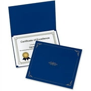 Oxford Linen-finish Certificate Holders, 8 x 11, Blue, 5 pack