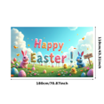thumbnail image 2 of Colorful Furry Letter Happy Easter Banner with Bunny Chick and Egg Elements Easter Party Decorations Photography Backdrop Spring Celebration Decor Background, 2 of 3