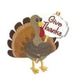 thumbnail image 2 of Give Thanks Turkey Embroidered Iron on/Sew Patch [5.89" x5.85"], 2 of 3
