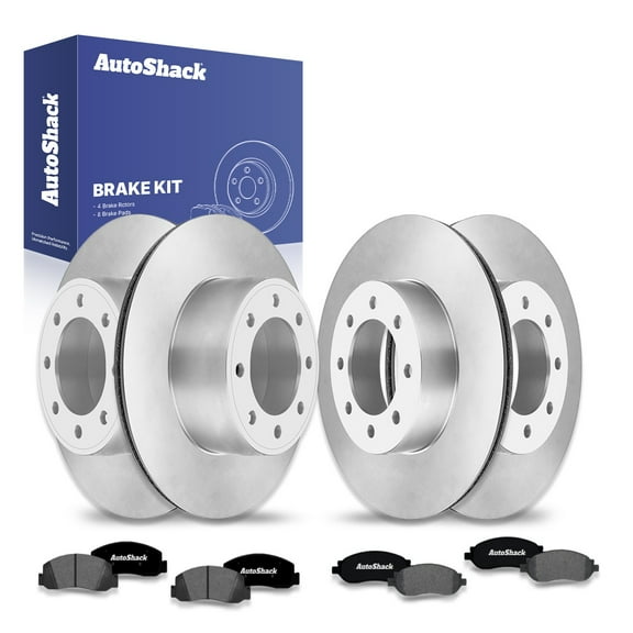 AutoShack Front Vented & Rear Vented Brake Rotors   Ceramic Pads 12-PC Brake Kit Replacement for 2007 Ford F-250 Super Duty 2005-2007 Ford F-350 Super Duty
