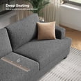 thumbnail image 6 of BLAZANT 84” Loveseat Sofa, High Resilience Loveseat Sofa, Linen Fabric 2 Seat Sofa Couch with Wooden Frame& Upholstered Cushion, Modern Deep Seat Sofa for Bedroom Office, 6 of 14