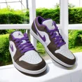 thumbnail image 3 of Ni - ke Air Jordan 1 Low "Purple Mocha" Palomino Wild Berry White 553558-215 Men's Size, 3 of 5