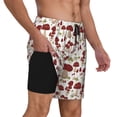 thumbnail image 3 of Goofa Mushroom Printed Men's Swim Trunks Board Shorts Quick Dry Mens Swimming Trunks with Compression Liner,Breathable Fit Hawaii Beach Shorts-3X-Large, 3 of 9