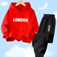 thumbnail image 3 of Conjunto de chándal de dos piezas para adolescentes de 2 a 13 años, sudadera con capucha y pantalones de chándal para primavera y otoño, ropa para niños, trajes deportivos, 3 of 5
