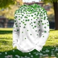 thumbnail image 2 of Ceisia Men's Loose Fit Waffle Knit Sweatshirt - St. Patrick's Day Gradient All-Over Print Green XXXL Gifts, 2 of 5