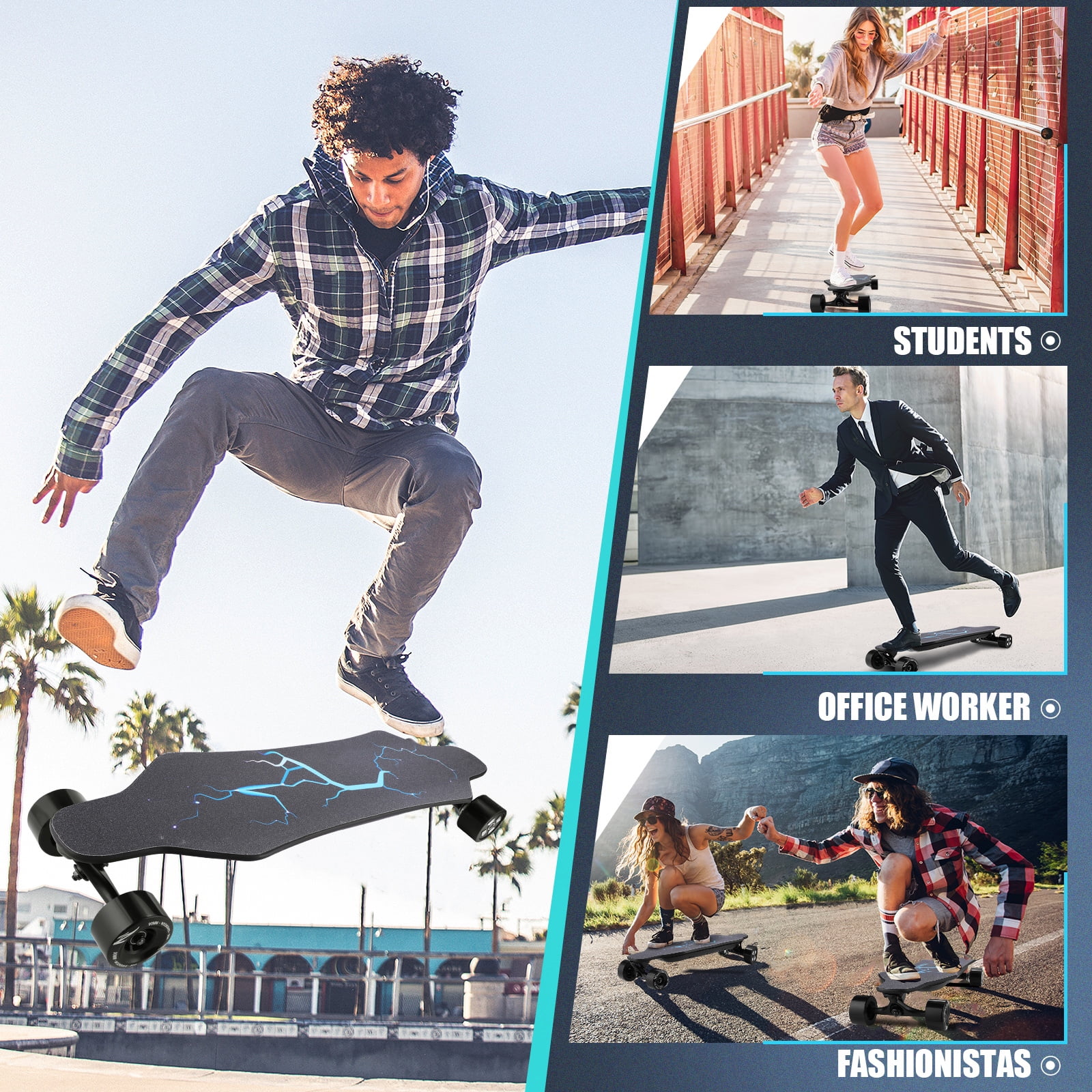 Buy Electric Longboard 450W Dual Motors Top Speed 25Mph 21.8 Miles