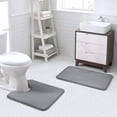 thumbnail image 3 of Walensee Memory Foam Bath Rug, 24"x36", Grey, Non Slip Bathroom Mat, Machine Wash, 3 of 8