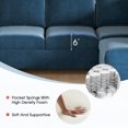 thumbnail image 3 of 138*57" Modern L shape Sectional Sofa, 6-seat Velvet Fabric Couch with Convertible Chaise Lounge,Freely Combinable Indoor Furniture for Living Room, Apartment, Office,3 Colors, 3 of 9