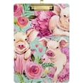 thumbnail image 1 of FMSHPON Cute Pig Clipboard Hardboard Wood Nursing Clip Board and Pull for Standard A4 Letter 13x9 inches, 1 of 8