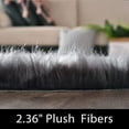 Latepis Dark Grey 2x6 Fur Runner Rug, Faux Sheepskin Rugs for Living