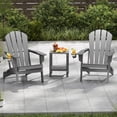 thumbnail image 4 of FODINGHILL Folding Adirondack Chair Set of 2,HDPE All Weather Fire Pit Chairs,Outdoor Plastic Chairs for Patio Porch Garden,Grey, 4 of 11