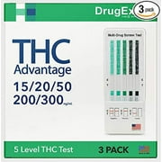 3 Pack - DrugExam THC Advantage Made in USA Multi Level Marijuana Home  Urine Test Kit. Highly