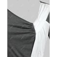 thumbnail image 3 of Camiseta de tono de dos tonos de talla grande Rosegal  Mangas largas de talla grande, 3 of 5