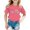 Pink, variant on Boys & Girls Crew Neck Short Sleeve T-Shirts,Comfortable Breathable Casual Tops for Daily Back-to-School Outfits