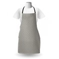 thumbnail image 3 of Minimalist Apron, Geometric Circles Pattern Abstract Dots Spouts Weaving Motif Art, Unisex Kitchen Bib with Adjustable Neck for Cooking Gardening, Adult Size, Eggshell and Charcoal Grey, by Ambesonne, 3 of 4