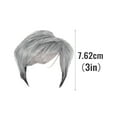 thumbnail image 3 of DOPI Human Hair Wigs For Women Black Color Natural Lace Hair Wig European And American Short Curly Hair Grandma Gray Partia, 3 of 5