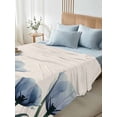 thumbnail image 5 of Spring Floral Flat Sheets Only Twin XL Size, Soft Breathable Bed Top Sheets for Mattress, Blue Tulip Summer Botanical Rustic Luxury Bedding Flat Sheets for Home Hotel Bedroom Bed Protection, 5 of 9