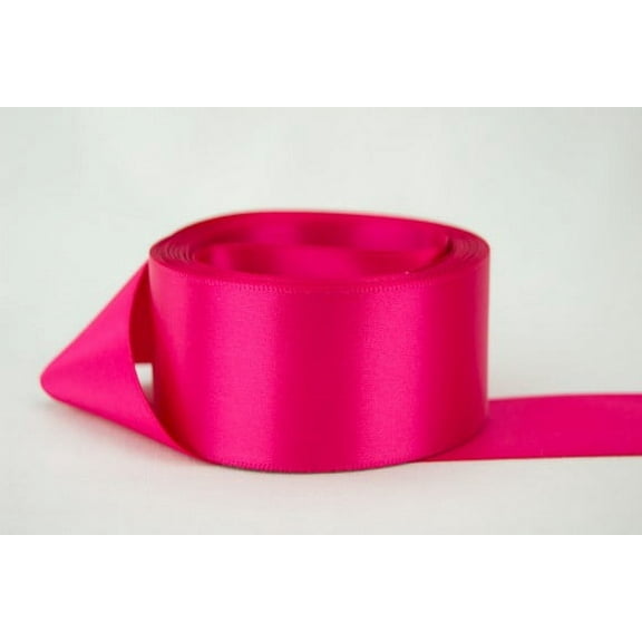 Ribbon Bazaar Double Faced Satin 7/8 inch Shocking Pink 50 yards 100% Polyester Ribbon