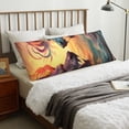 thumbnail image 5 of KLL Ultra Soft Microfiber Body Pillow Cover/Pillowcases 20"x54" with Hidden Zipper Closure-Colorful Wave Dragon Head, 5 of 5