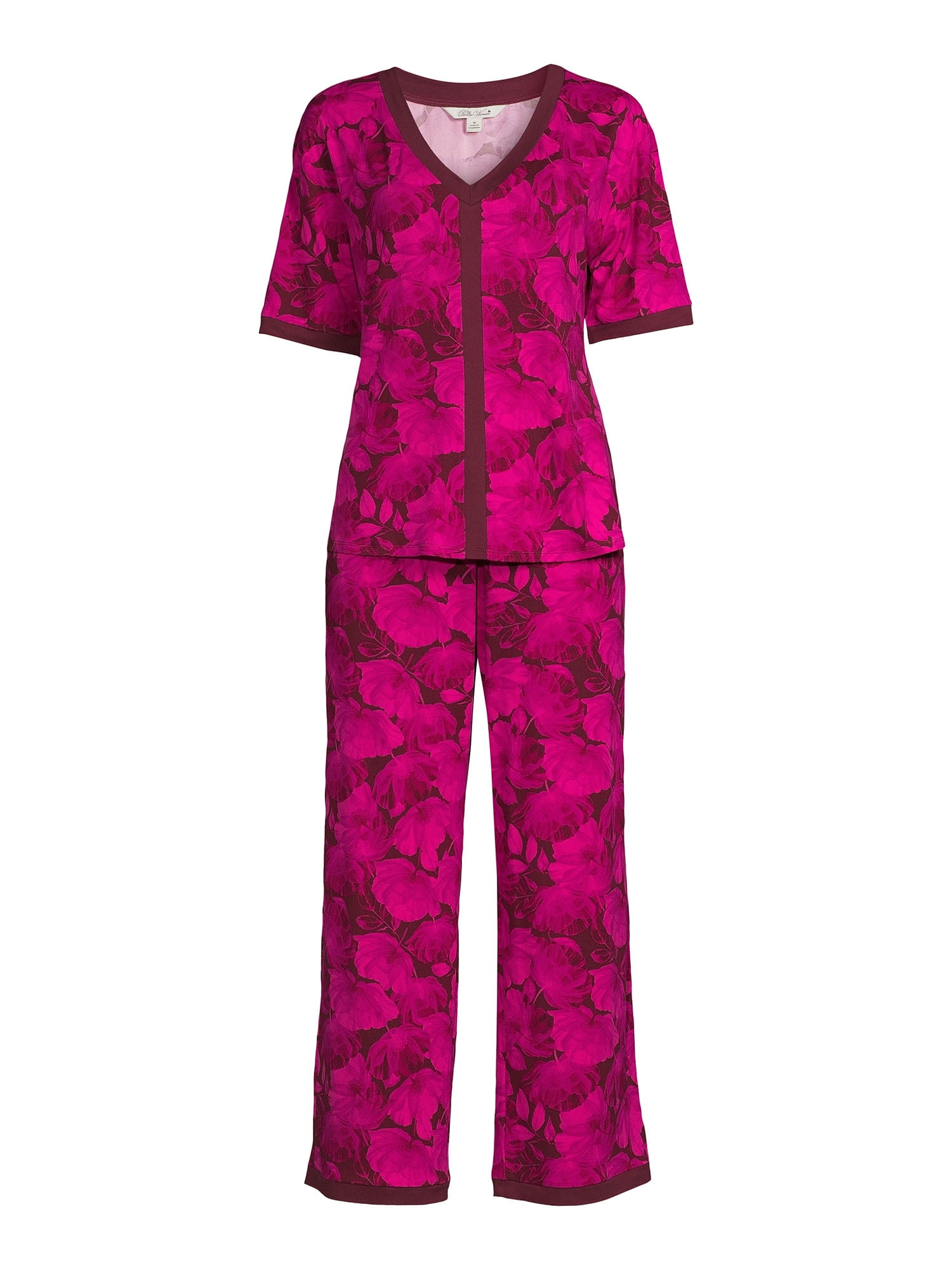 The Pioneer Woman Short Sleeve Top with Pant Pajama Set, Women’s, 2-Piece