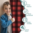 thumbnail image 3 of Blackout Kids Curtains,Red and Black Christmas Plaid Pattern Childrens Insulated Curtains Set Of 2,Bedroom Essentials,Toddler Room Decor 52"x63", 3 of 5