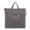 thumbnail image 1 of Bolso de pana para mujer, nuevo bolso de mano de estilo universitario Retro con letras bordadas literarias, bolso de mano diagonal de un hombro, bolso grande (gris) JAMW Sencillez, 1 of 5