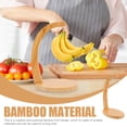 thumbnail image 4 of Bamboo Fruit Hanger Banana Holder Stand Modern Banana Keeper Banana Storage Stand Kitchen Hanger, 4 of 8