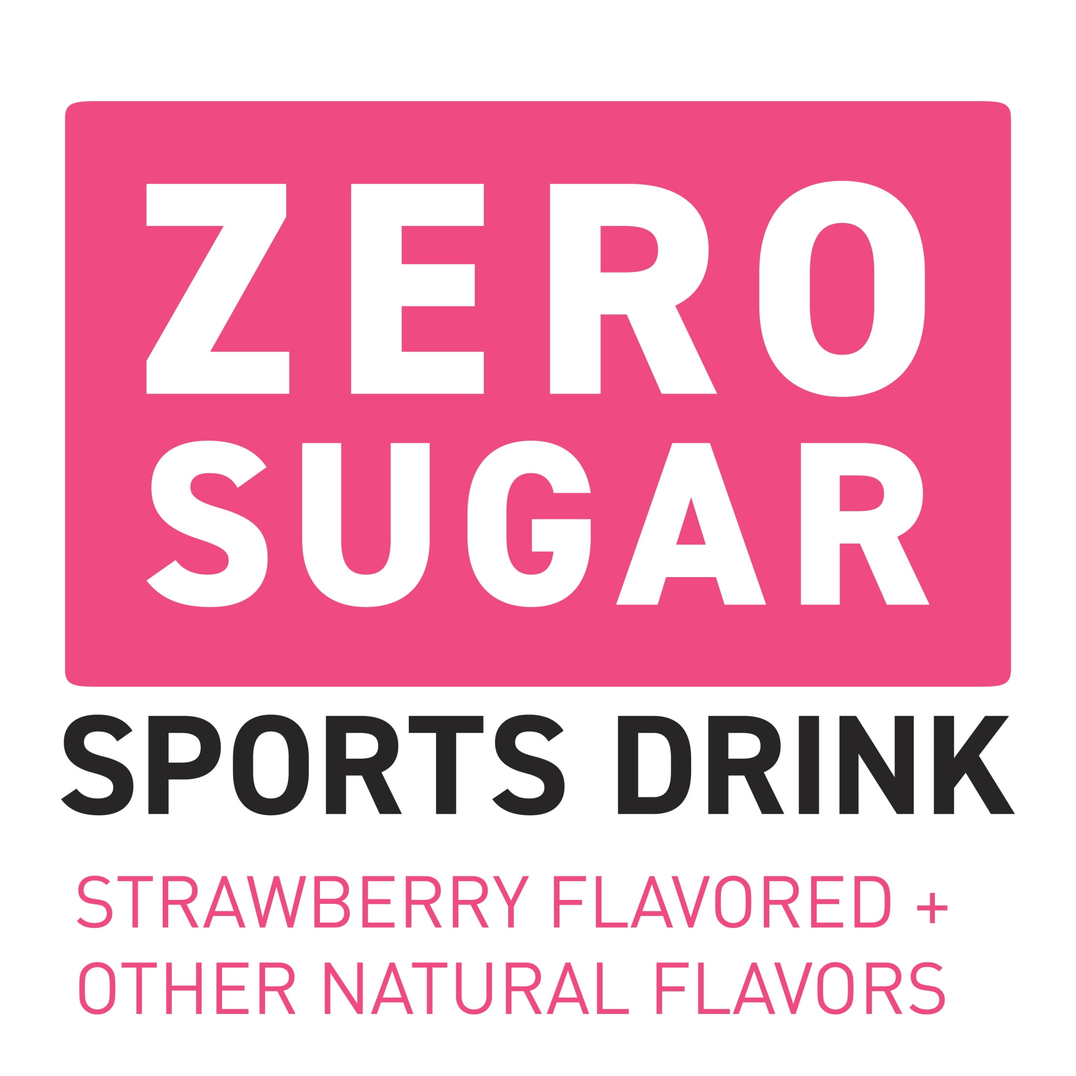 POWERADE Zero Strawberry, ION4 Electrolyte Enhanced Fruit Flavored Zero Sugar Zero Calorie Sports Drink w/ Vitamins B3, B6, and B12, Replinish Sodium, Calcium, Potassium, Magnesium, 28 fl oz