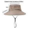 thumbnail image 2 of Sombrero de pescador de borde grande de Color sólido, protección solar para exteriores, gorro de lavabo transpirable, sombrero para el sol, sombrero duro de arena para hombres y mujeres de verano, 2 of 5