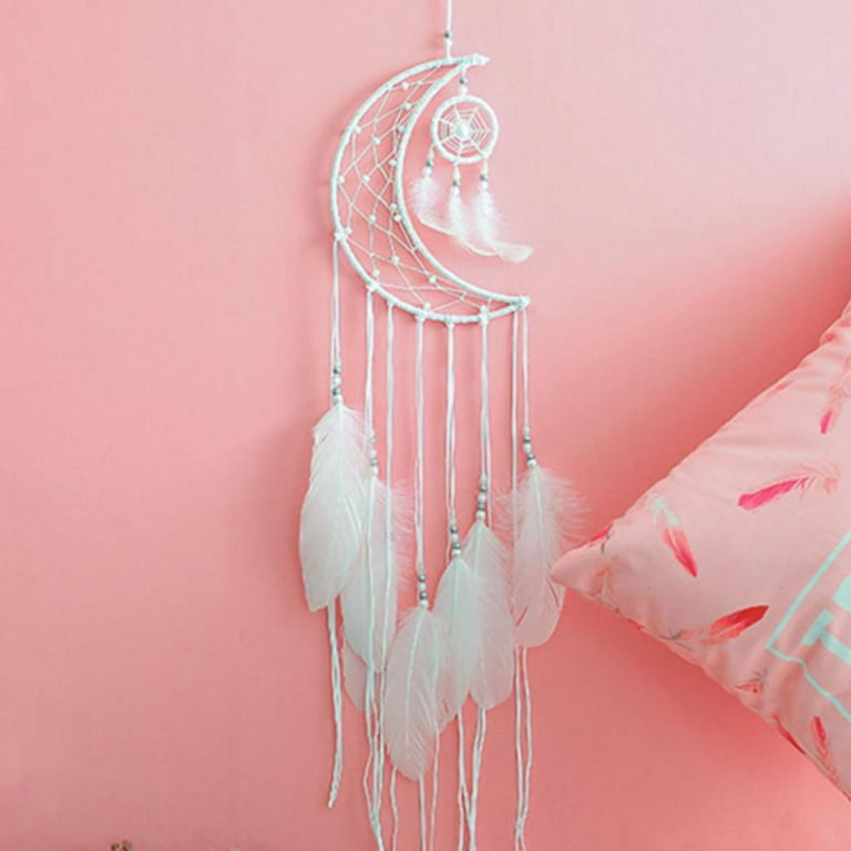 Jolly 8 Pcs Dream Catcher Metal Rings Macrame Frame - Dream Catcher Hoop in 4 Sizes for DIY Wreath Hanging Ornaments Handmade Crafting, Moon