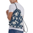 thumbnail image 3 of Kdxio Lilies Flowers Print Drawstring Backpack Bag,Waterproof Draw String Back Sack, Gym Drawstring Bags Swim Bag For Unisex, 3 of 9