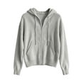 thumbnail image 4 of Odbmxy Hooded Sweaters for Women Cardigan Long Sleeve Fall Winter Zip up Knit Womens Sweaters Plus Size with Pockets, 4 of 5