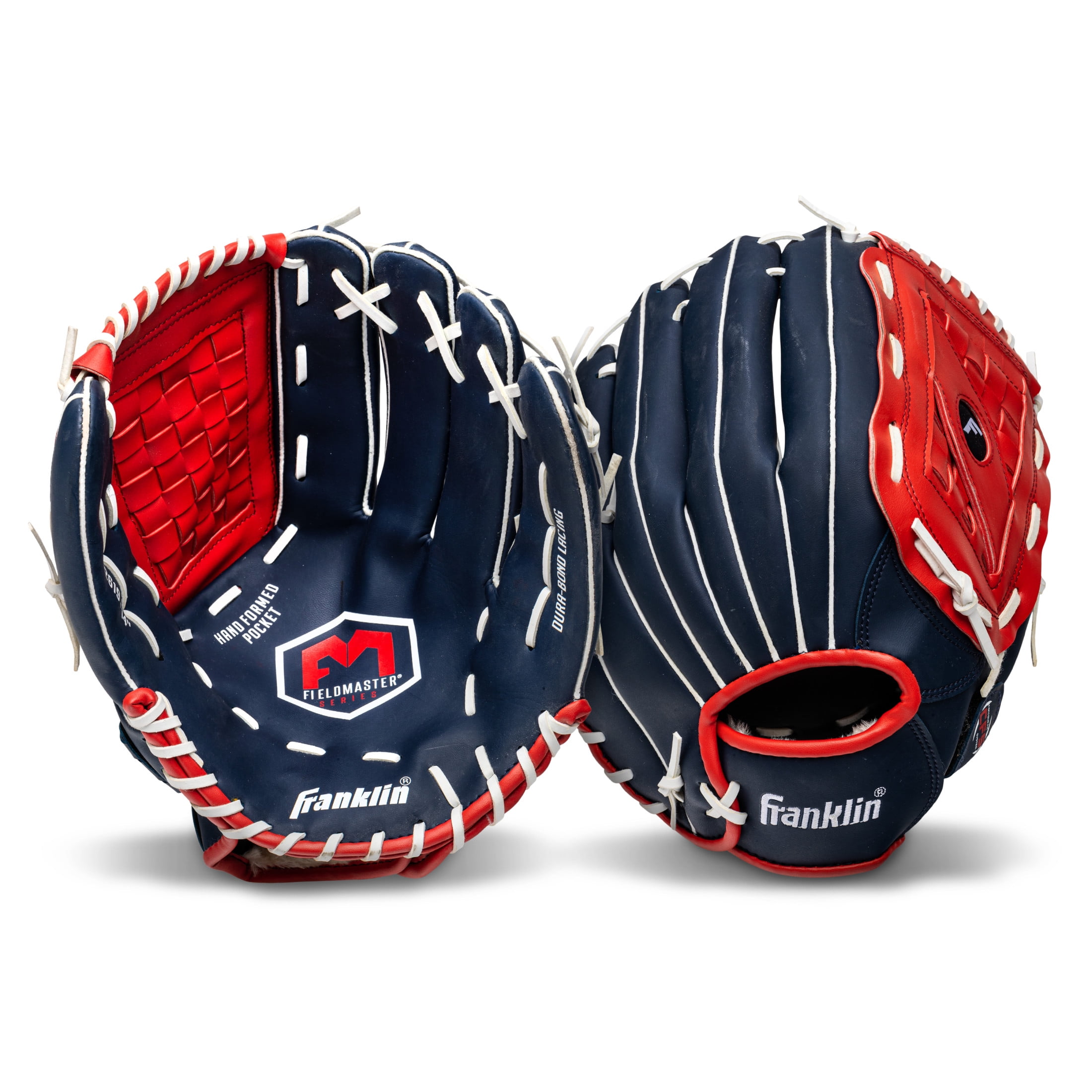 Franklin Sports Field Master Baseball + Softball Glove, 14 in, USA