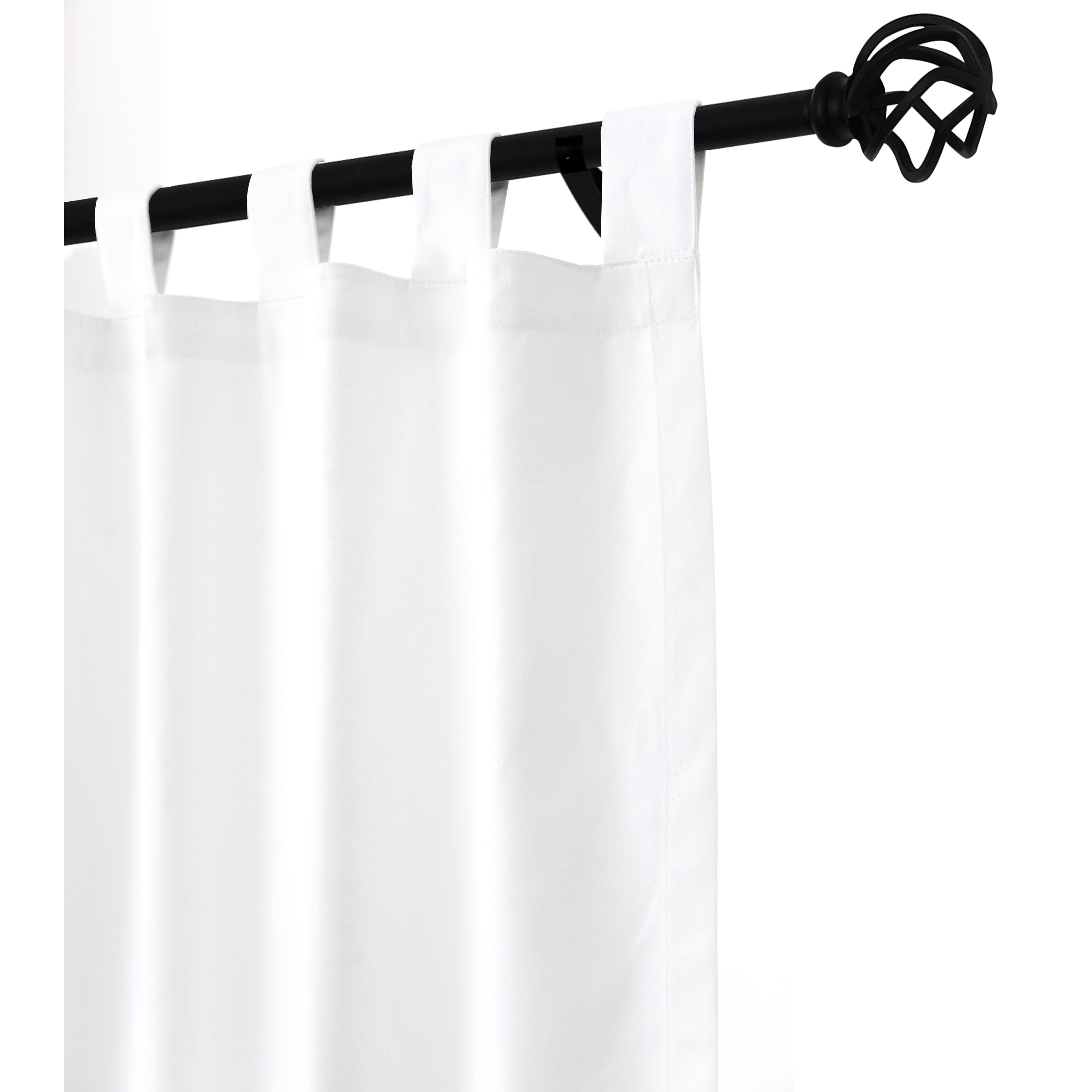 Winmate Insulated Cotton Tab Top Curtain Panel - Pair each 40" x 72" in White