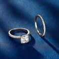 thumbnail image 7 of SFTING Wedding Rings For Woman 925 Sterling Silver Princess Engagement Rings 5A CZ Promise Wedding Rings Set Size 10, 7 of 7