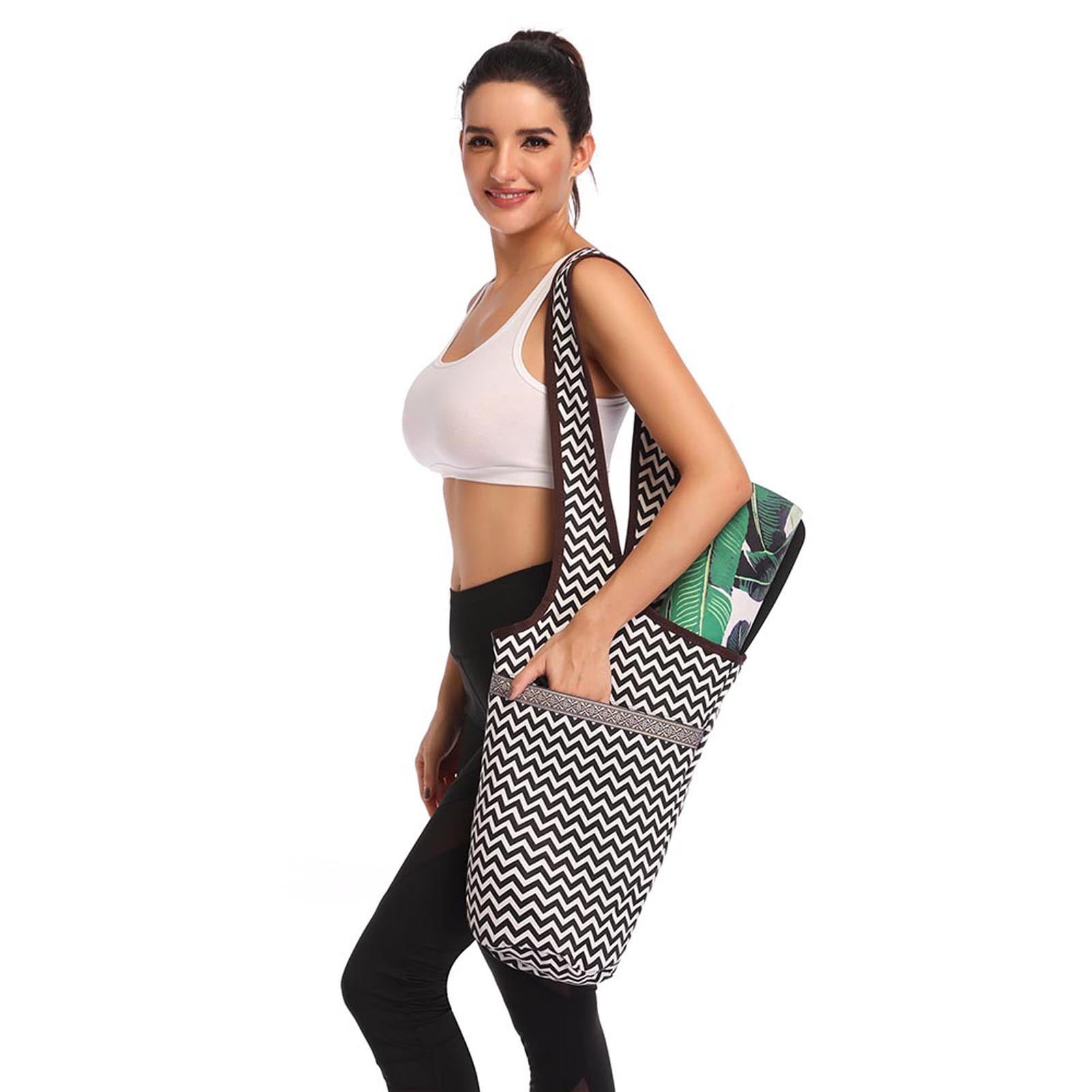 Panter Toegepast Uiterlijk Visland Yoga Mat Bag - Long Tote with Pockets - Holds More Yoga Accessories.  Cute Yoga Mat Holder with Bonus Yoga Mat Strap Elastics. Stylish and  Practical Yoga Mat Bags and Carriers