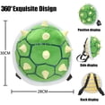 thumbnail image 3 of Mochila ZHYPFF con caparazón de tortuga verde de felpa de 29 cm, juego de rol, 3 of 7