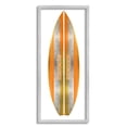 thumbnail image 5 of Stupell Industries Orange Glam Stripes Chic Designer Logo Surfboard Framed Wall Art, 10 x 24, Design by Madeline Blake, 5 of 5