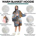 thumbnail image 5 of Wearable Oversized Blanket,Dachshund and Flower Wearable Blanket Hoodie for Adults,Cozy Hooded Blankets with Super Pockets,Super Warm Fuzzy Pullover for Women & Men, 5 of 6